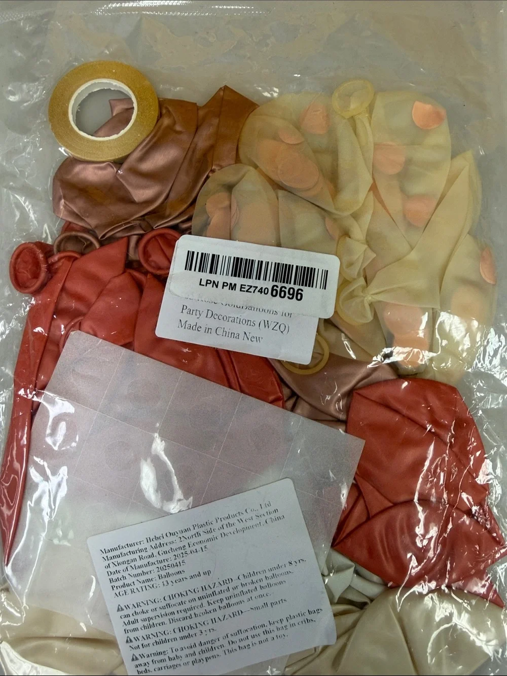 Latex Balloons Light Mixed-Color Pack - Neutral & Rust Tones new